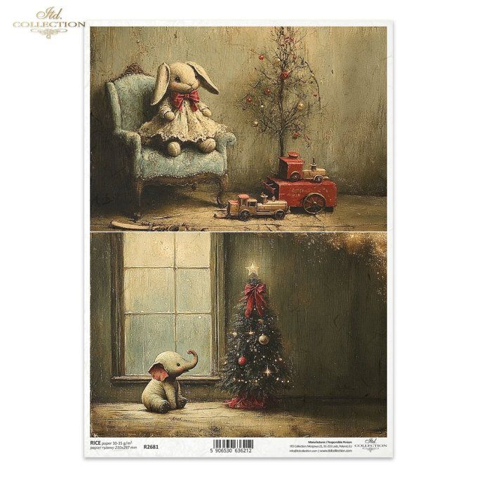 Papier de Riz Doudous Vintage R2681