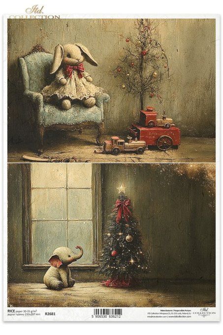 Papier de Riz Doudous Vintage R2681