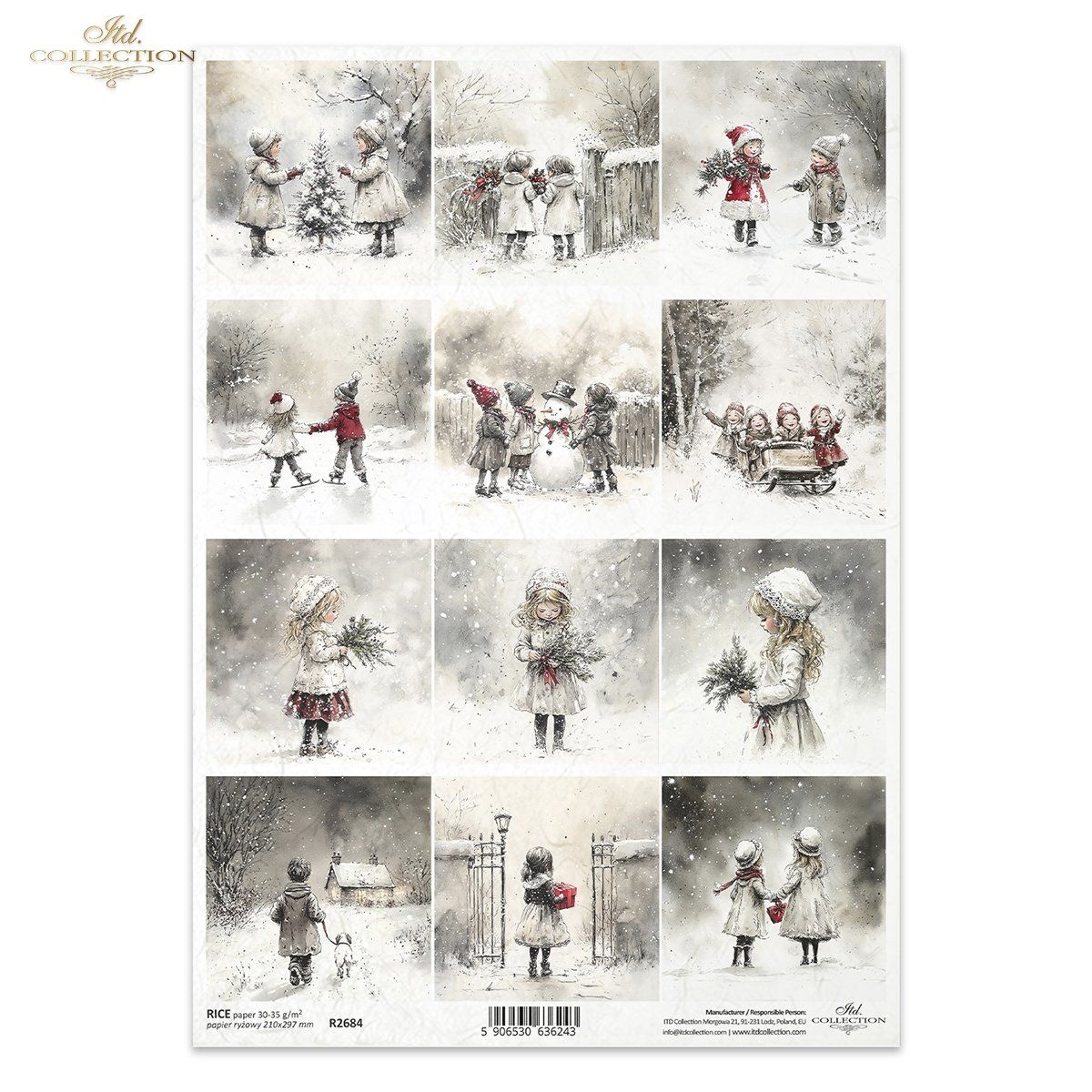 Papier de Riz Délices d'hiver R2684