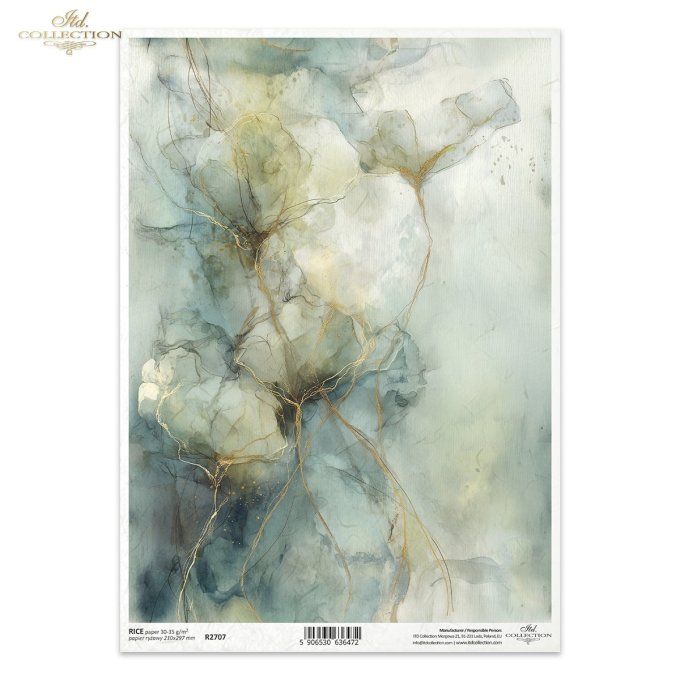 Papier de Riz Jardin des Muses Vert R2707