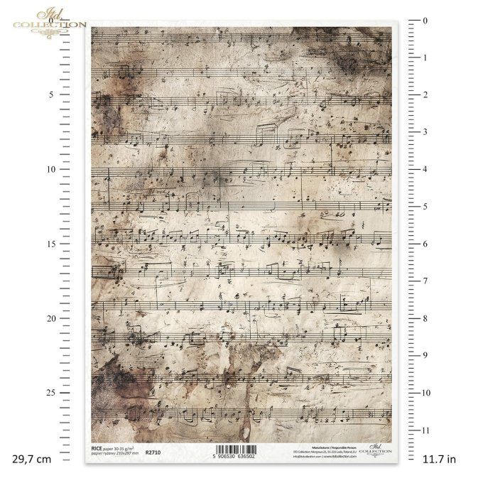 Papier de Riz Notes de musique R2710