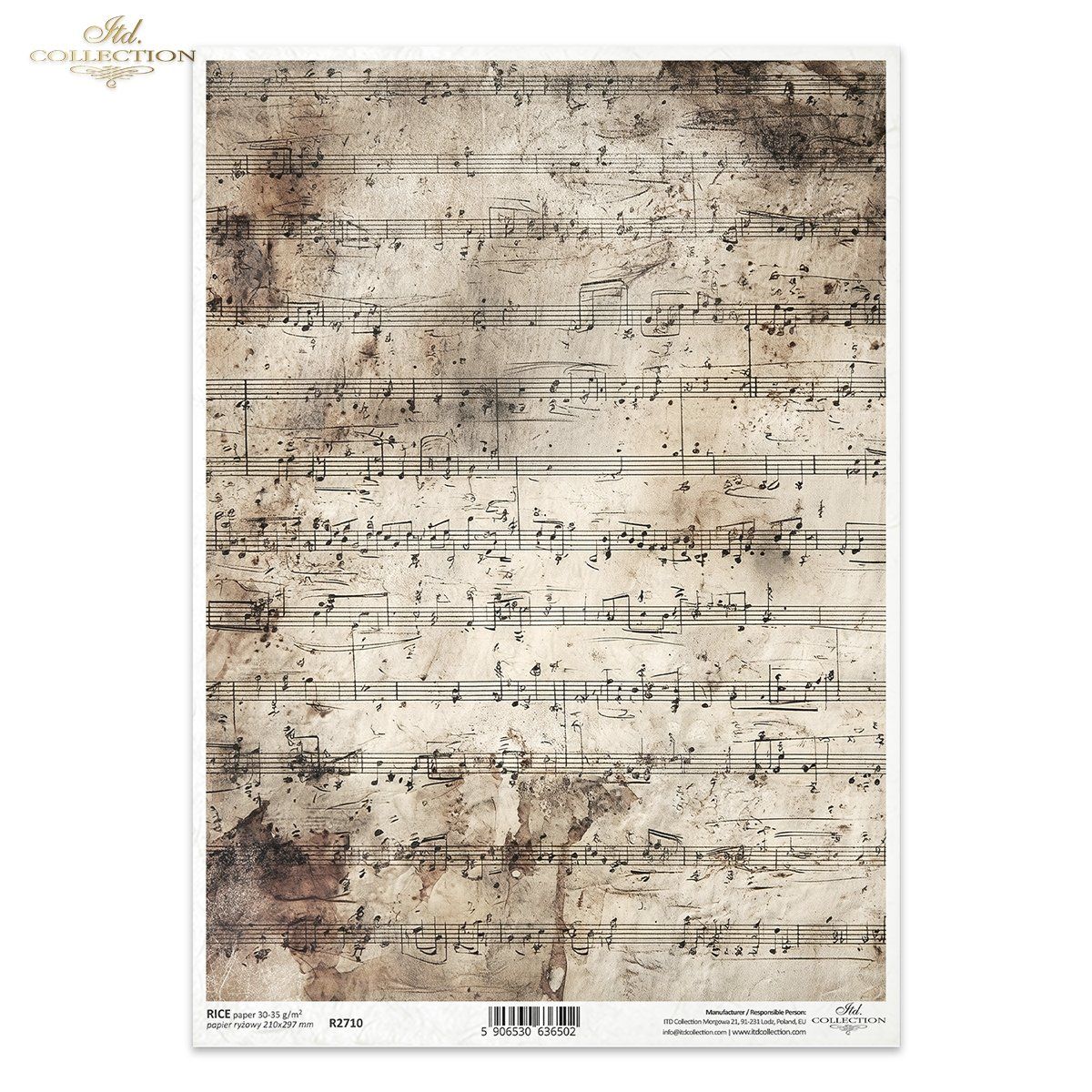Papier de Riz Notes de musique R2710