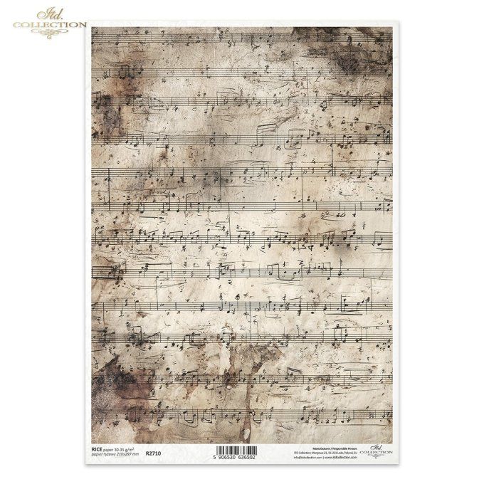 Papier de Riz Notes de musique R2710