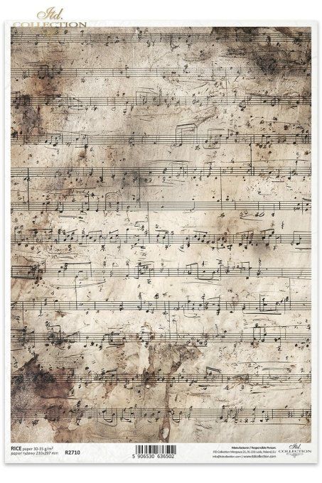 Papier de Riz Notes de musique R2710