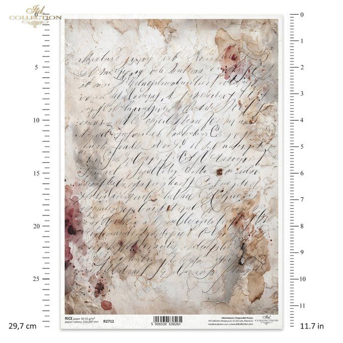 Papier de Riz Lettre raffinée R2712