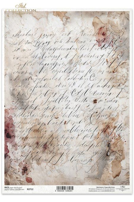 Papier de Riz Lettre raffinée R2712