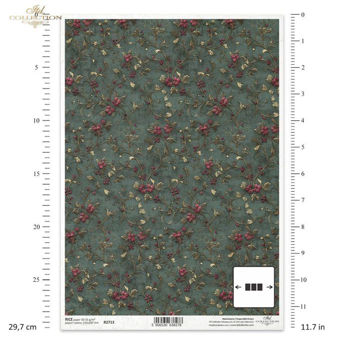 Papier de Riz Petites fleurs d'hiver R2713