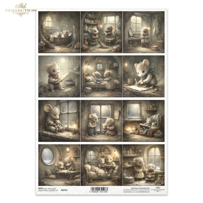 Papier de Riz Le monde des souris R2741