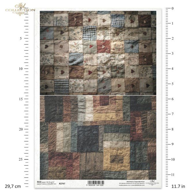 Papier de Riz Patchwork R2747