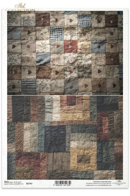 Papier de Riz Patchwork R2747