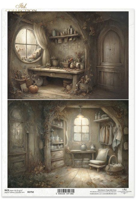 Papier de Riz Maison des souris Cuisine et Salon R2750