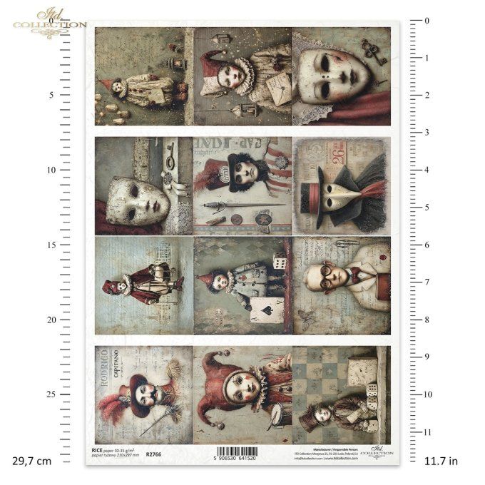 Papier de Riz Etiquettes Mascarade R2766