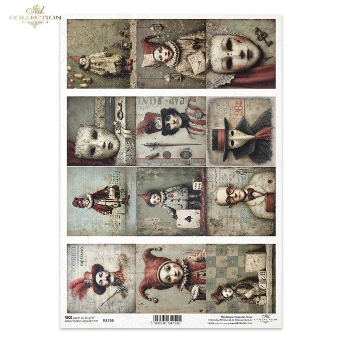 Papier de Riz Etiquettes Mascarade R2766