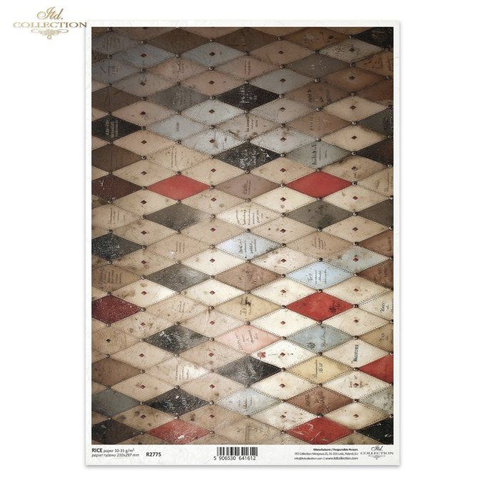 Papier de Riz Arlequin Commedia dell arte R2775