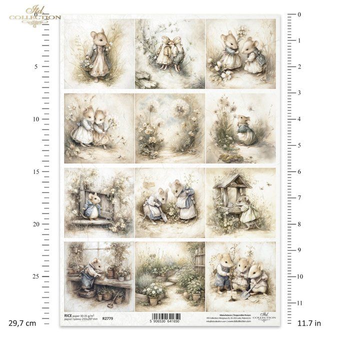 Papier de Riz Souris dans la nature R2779