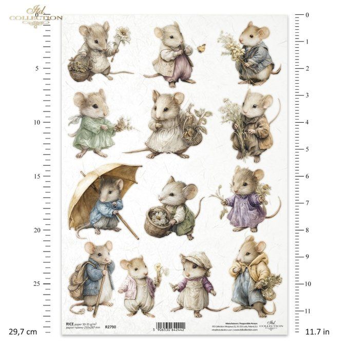 Papier de Riz Souris - Expédition printanière R2790