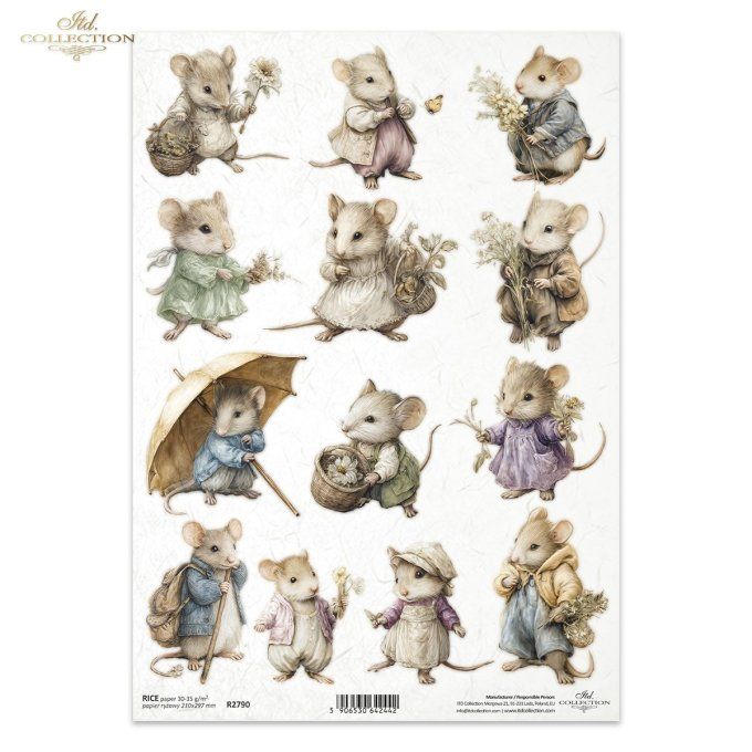 Papier de Riz Souris - Expédition printanière R2790