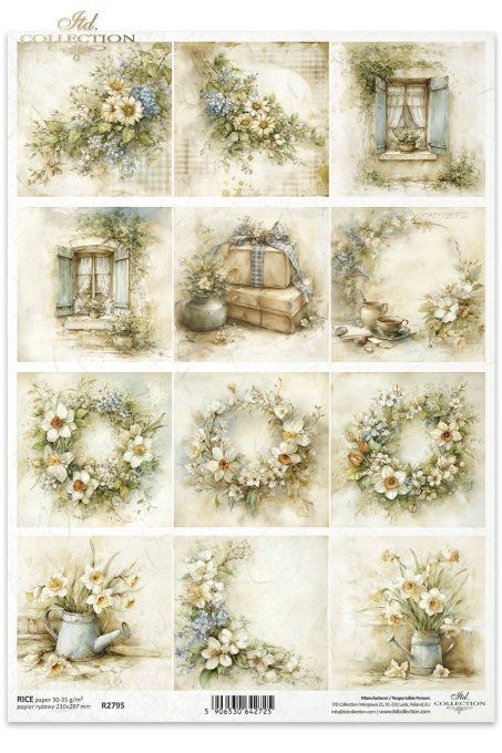 Papier de Riz Ambiance Printanière R2795