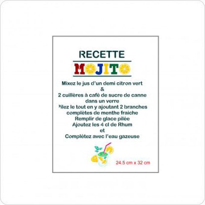 Pochoir Recette Mojito