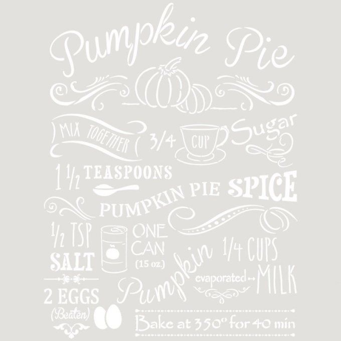 Pochoir Recette Pumpkin Pie