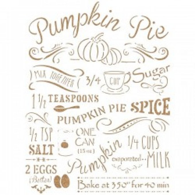 Pochoir Recette Pumpkin Pie