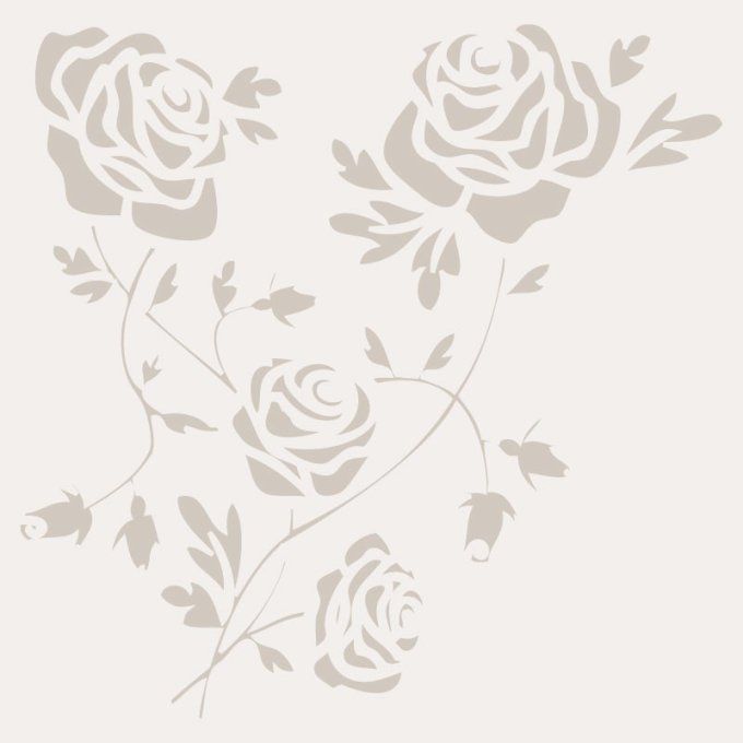 Pochoir Roses
