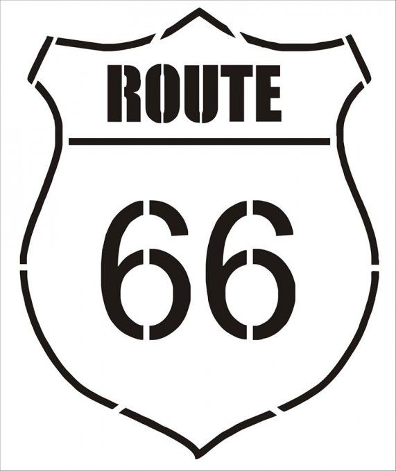 Pochoir Route 66