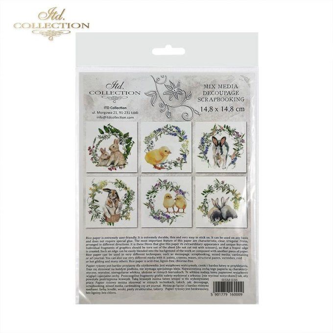 Papier de Riz Mignonneries x 6 RSM038