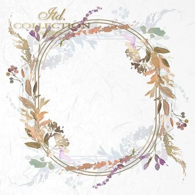 Papier de Riz Cadres Aquarelle x 6 RSM041