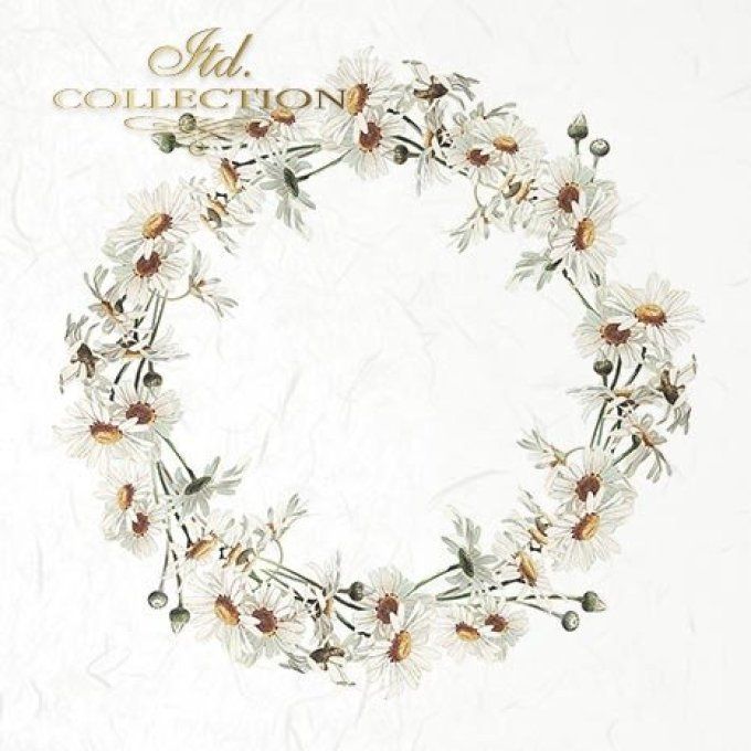 Papier de Riz Couronnes de fleurs x 6 RSM057
