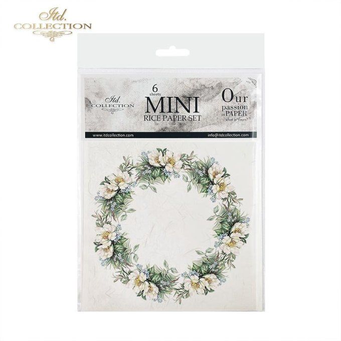 Papier de Riz Couronnes de fleurs x 6 RSM057