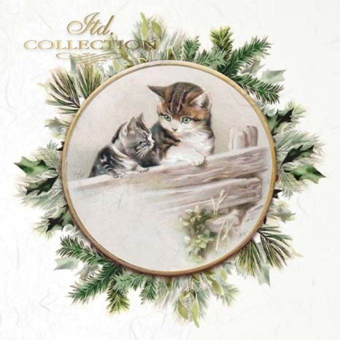 Papier de Riz Couronnes Chatons x 6 RSM091