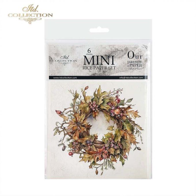 Papier de Riz Couronnes de Feuilles x 6 RSM098