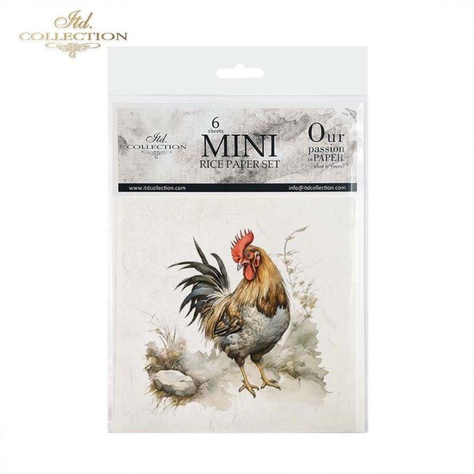 Papier de Riz Jolis Coqs x 6 RSM112