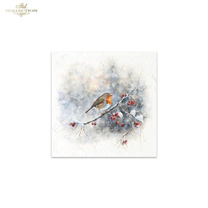 Papier de Riz Rouge-Gorge x 6 RSM150