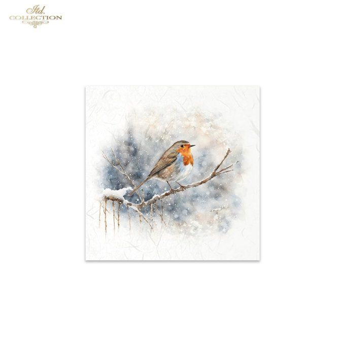 Papier de Riz Rouge-Gorge x 6 RSM150