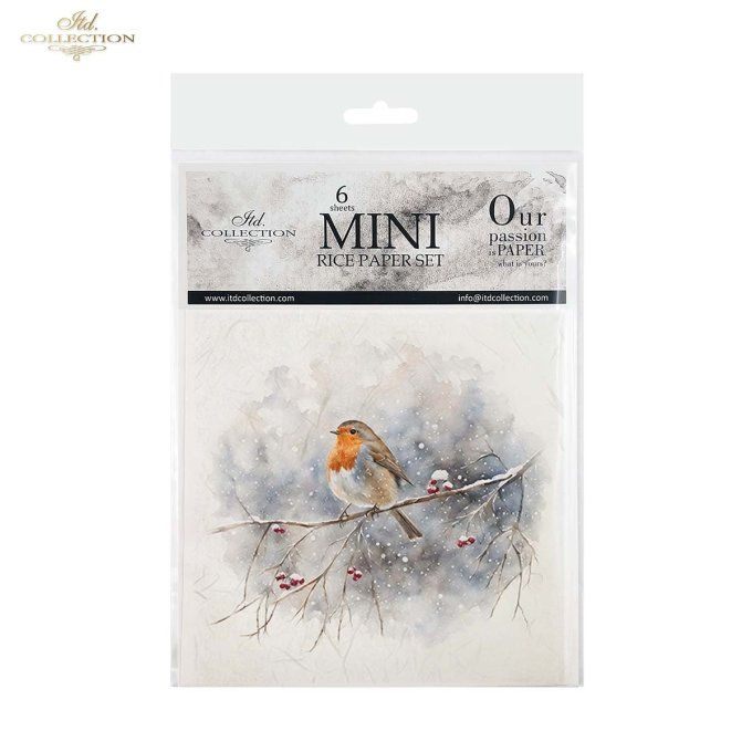 Papier de Riz Rouge-Gorge x 6 RSM150