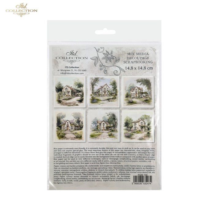 Papier de Riz Cottage x 6 RSM168