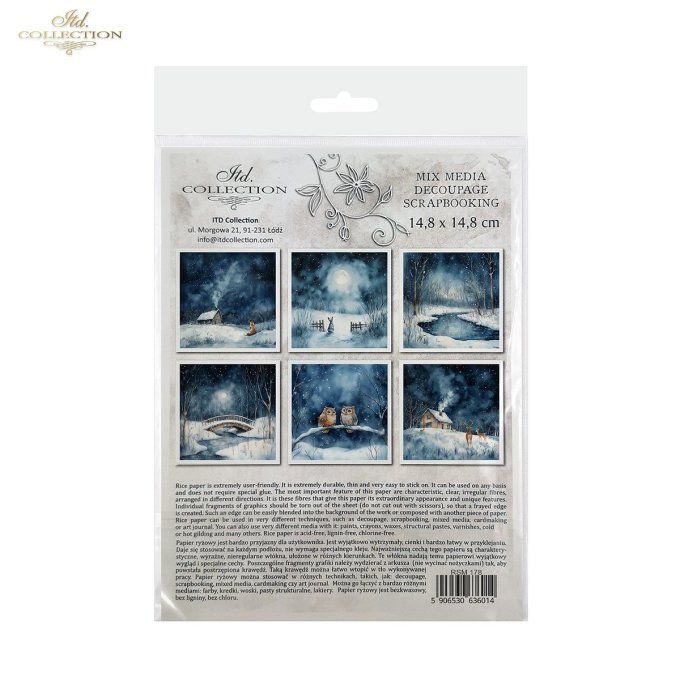 Papier de Riz Nuit étoilée x 6 RSM178