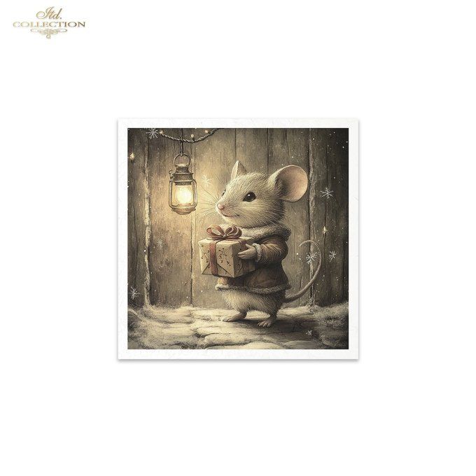 Papier de Riz Temps de fête chez les souris x 6 RSM188
