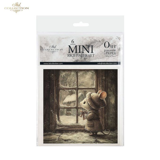 Papier de Riz Temps de fête chez les souris x 6 RSM188