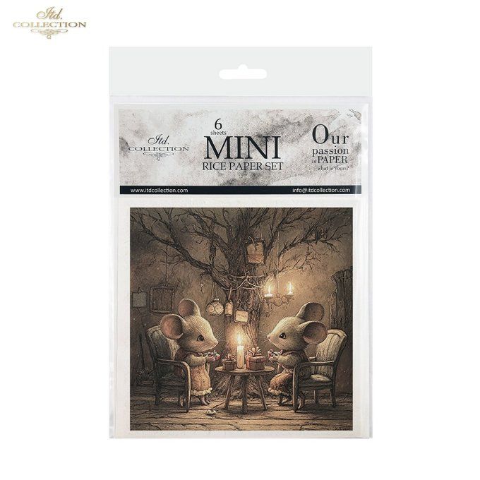 Papier de Riz Temps de Noël chez les souris x 6 RSM189