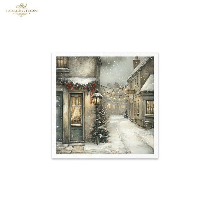 Papier de Riz Boutiques de Noël x 6 RSM190