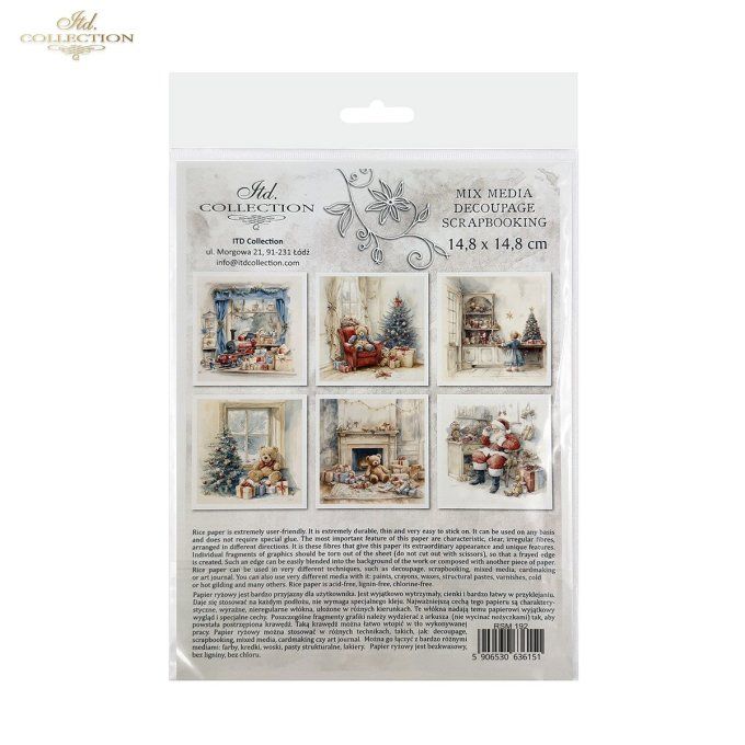 Papier de Riz Le Père Noël est passé x 6 RSM192