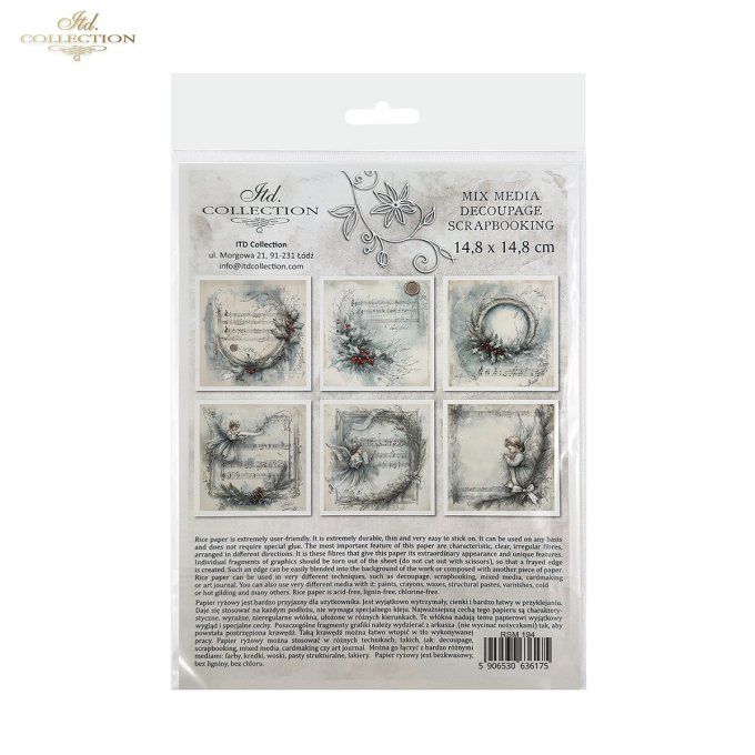 Papier de Riz Partitions de Noël x 6 RSM194