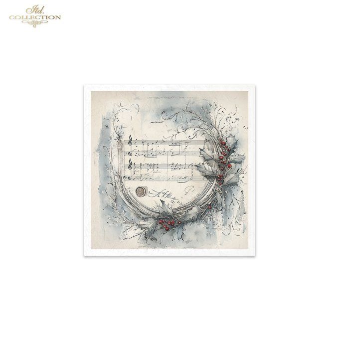 Papier de Riz Partitions de Noël x 6 RSM194