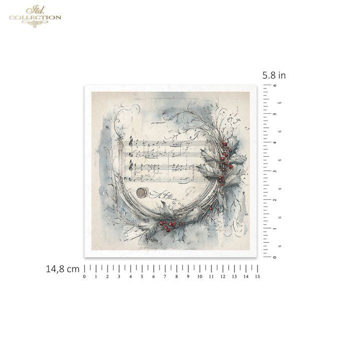 Papier de Riz Partitions de Noël x 6 RSM194