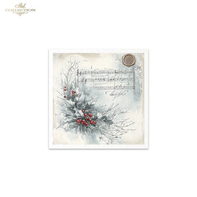 Papier de Riz Partitions de Noël x 6 RSM194