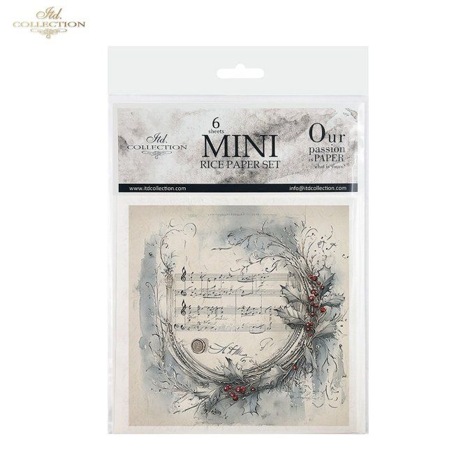 Papier de Riz Partitions de Noël x 6 RSM194