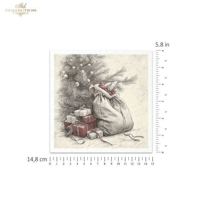 Papier de Riz Dessine-moi Noël x 6 RSM197